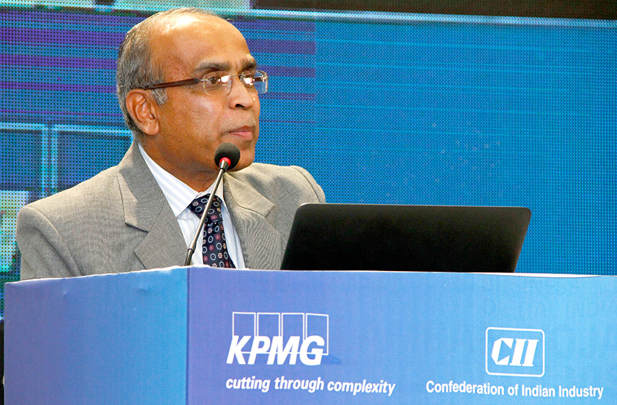 Speaker analysing the Union Budget at an event managed by The Event People.